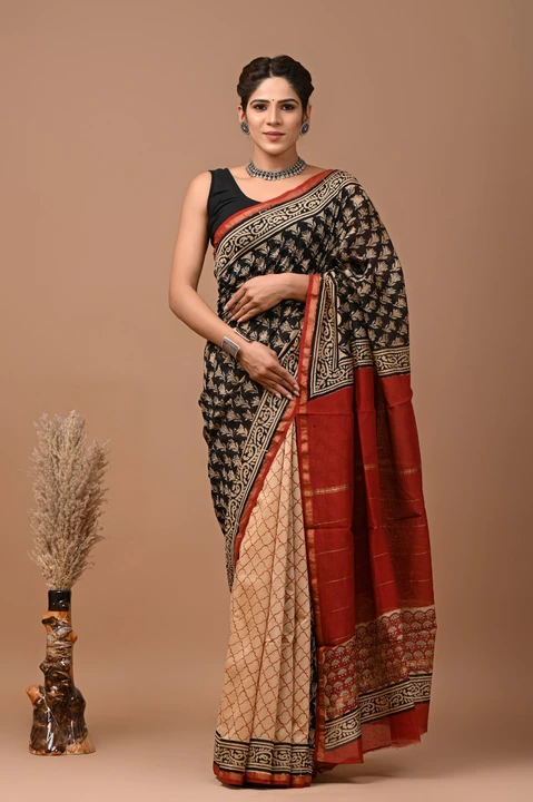 Chanderi silk sarees  uploaded by Bagru crafts on 11/18/2023