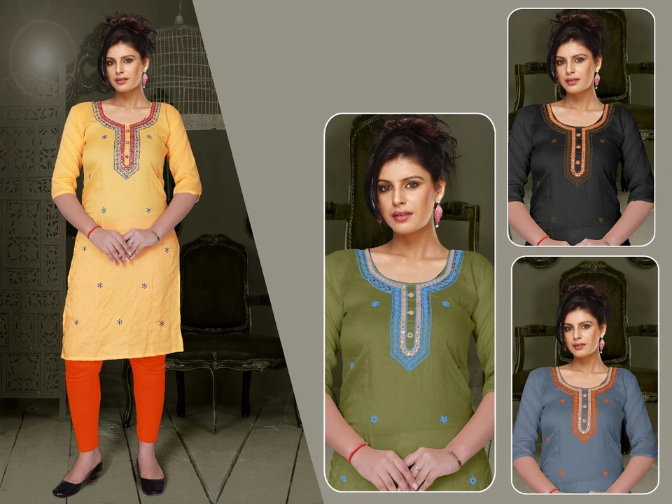 Embroidery work Kurtis  uploaded by M creation on 11/19/2023
