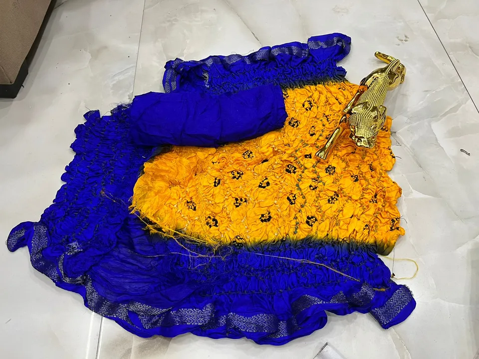 ❤️ New launch ❤️
Art shilk hend bandni saree 
With blouse 👚👚👚👚
 uploaded by Gotapatti manufacturer on 11/19/2023