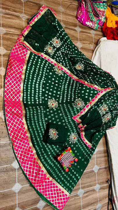 🥰😍🥰 *New launched* 🥰😍🥰 

*Traditional Jaipuri full stich silk lehanga fabric with beautiful ka uploaded by Gotapatti manufacturer on 11/19/2023