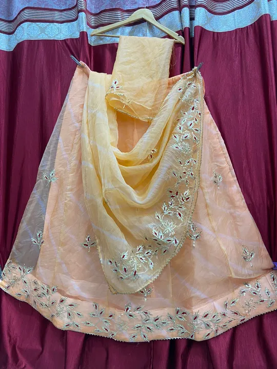 ❤️❤️❤️Pure organza lahenga full stiched ❤️❤️❤️❤️
With blouse
Same as duptta
Full chakri gotta work
O uploaded by Gotapatti manufacturer on 11/19/2023