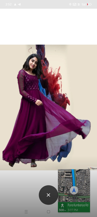 AMI TRENDS embroidered georgette stitched flared a-line anarkali gown for womne  uploaded by business on 11/20/2023