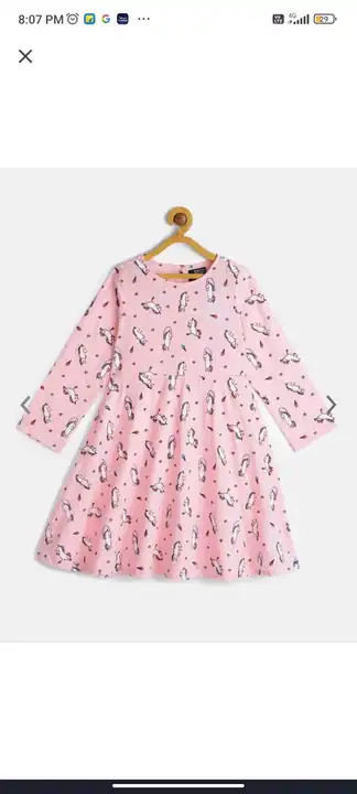 Girls pink cotton frock  uploaded by Liimra world fashion on 11/20/2023