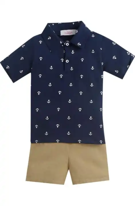 Navy anchor print suit  uploaded by business on 11/20/2023