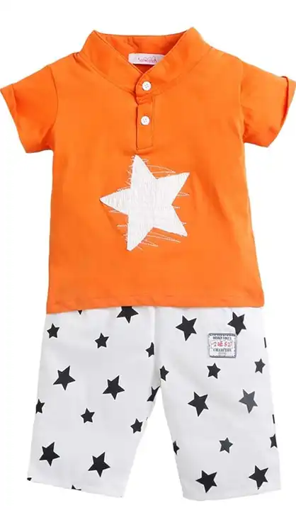 Orange star print boys set  uploaded by Liimra world fashion on 11/20/2023