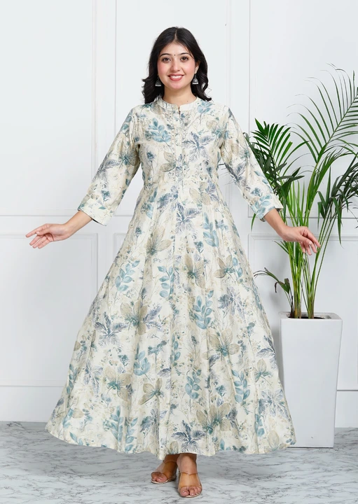 Printed long kurti uploaded by Krishna collections on 11/20/2023