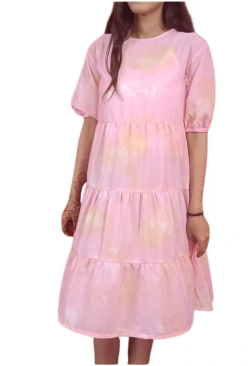 Girls pink tie dye dress  uploaded by Rd fashion on 11/20/2023