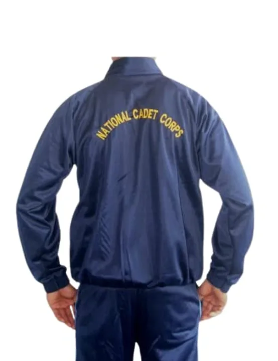 GLAMND-National Cadet Corps / NCC Tracksuit Color Navy blue & yellow text  embroidered tracksuit with Sky blue & Red Stripes
