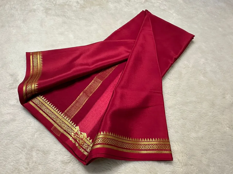 🔥 *Semi-Mysore silk sarees* 🔥
_75 grm thickness with Chit  pallu_

  uploaded by business on 11/20/2023