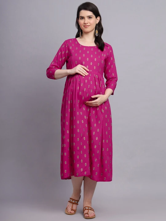 Rayon Anarkali feeding/ maternity  kurti
Size: M, L, XL, XXL
Length: 48inch 
Fabric: Rayon
Sleeves:  uploaded by Ganpati handicrafts  on 11/20/2023