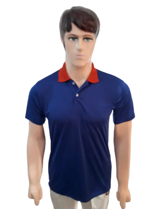 Polo neck with contrast collar dry fit t shirt  uploaded by AA ENTERPRISES on 11/20/2023