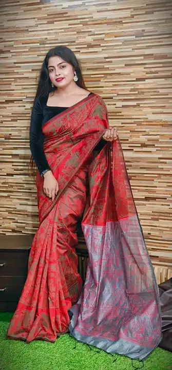 Print saree cotton silk  uploaded by business on 11/20/2023