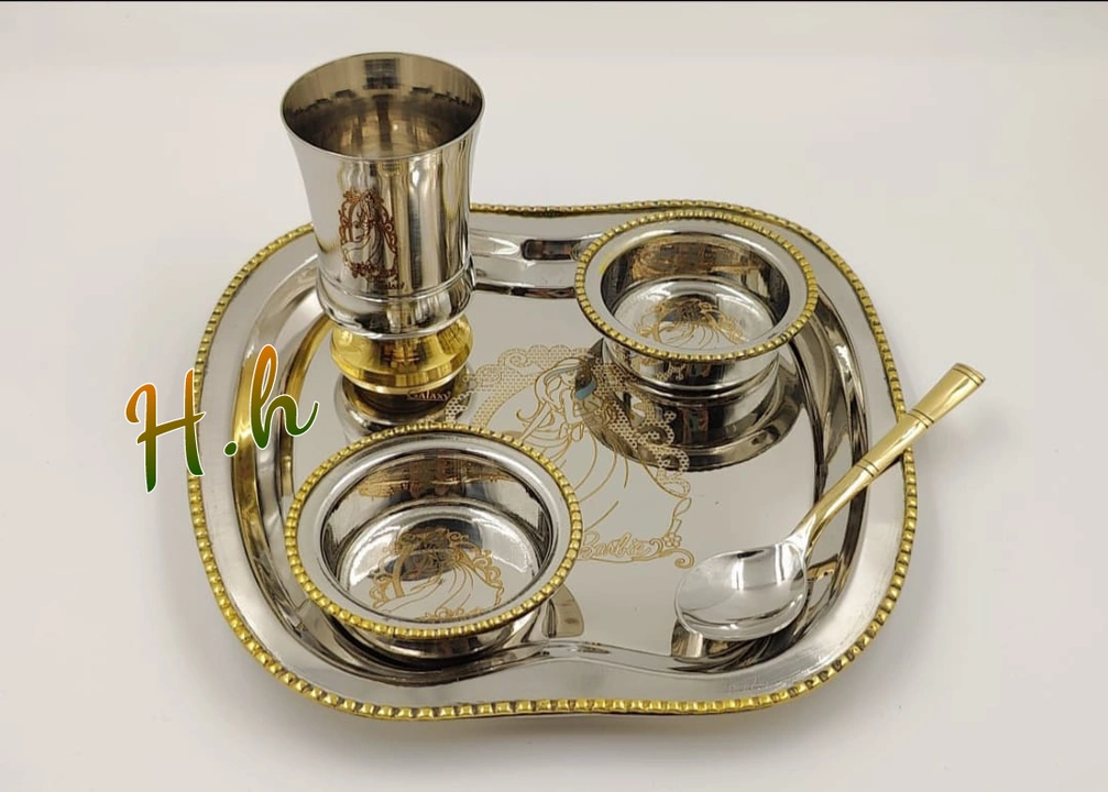 Metal Thali Sets  Collection Used For Gifting Available   uploaded by business on 11/21/2023