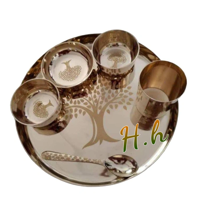 Metal Thali Sets  Collection Used For Gifting Available   uploaded by business on 11/21/2023