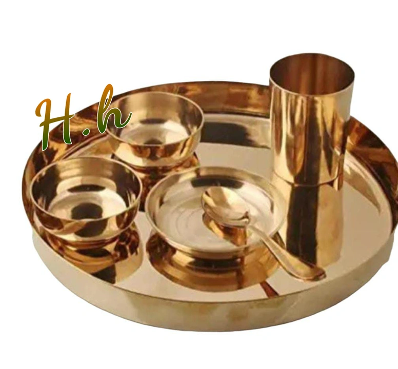Metal Thali Sets  Collection Used For Gifting Available   uploaded by Hina Handicrafts on 11/21/2023