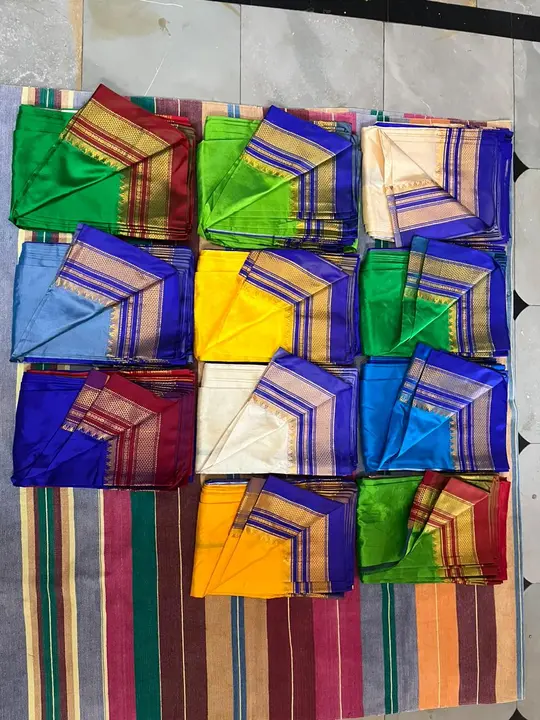 Pure silk saree with contrast blouse  uploaded by business on 11/21/2023