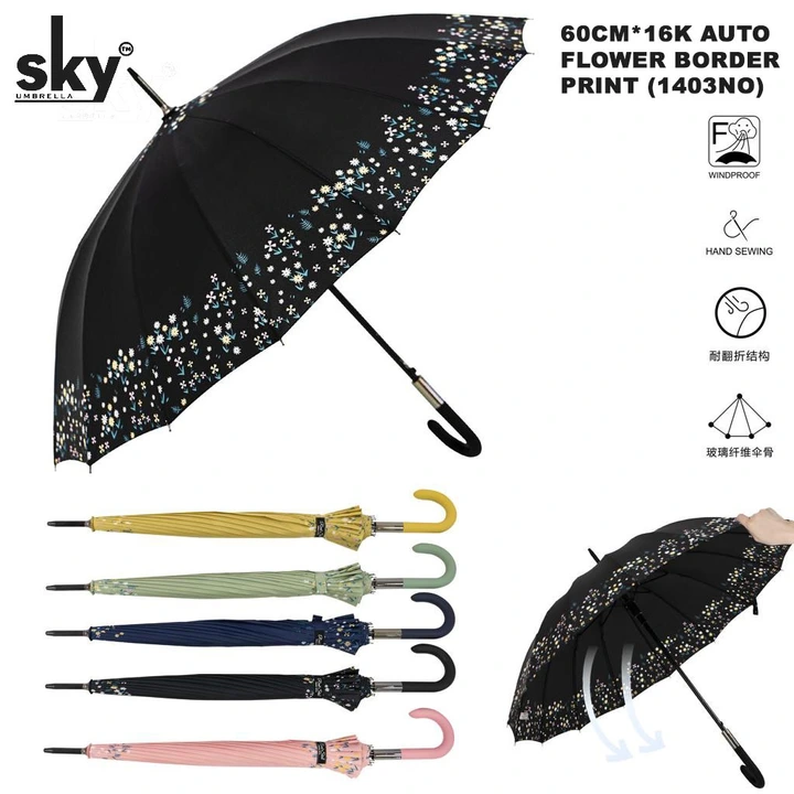 23inch 16ribs windproof umbrella  uploaded by Classic International  on 11/21/2023