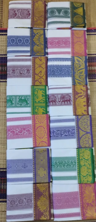 Cotton embossed dhoties  uploaded by BHASKAR TEXTILE on 11/21/2023