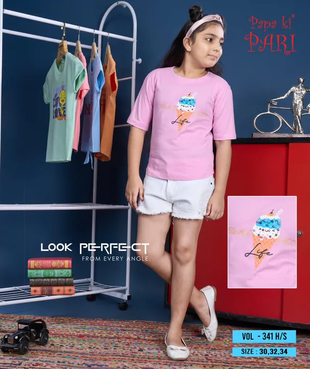 PAPA KI PARI Girl's Printed T-shirt  uploaded by Maharashtra trading company on 11/21/2023