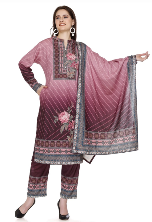 Ladies woolen kurti set uploaded by business on 11/21/2023