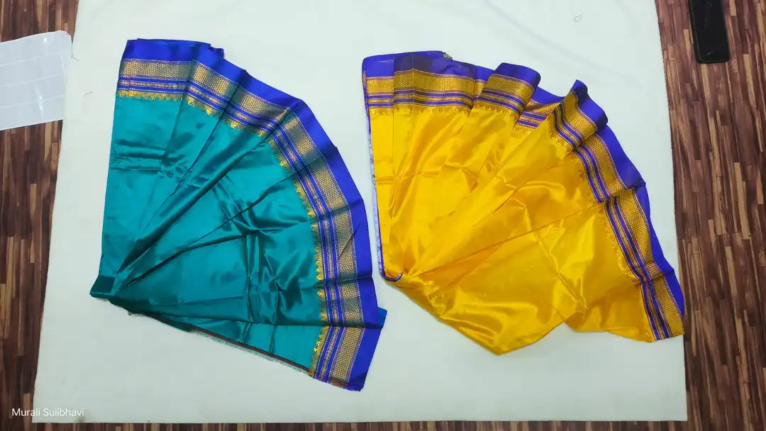 Pure silk sarees with contrast blouse  uploaded by Aadhya Sarees on 11/21/2023