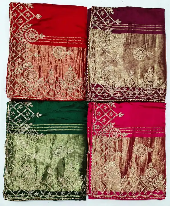 **New Exclusive Wow Looking Designer Saree* 

Fabric - Gajji silk best fabric with beautiful pitha w uploaded by business on 11/21/2023