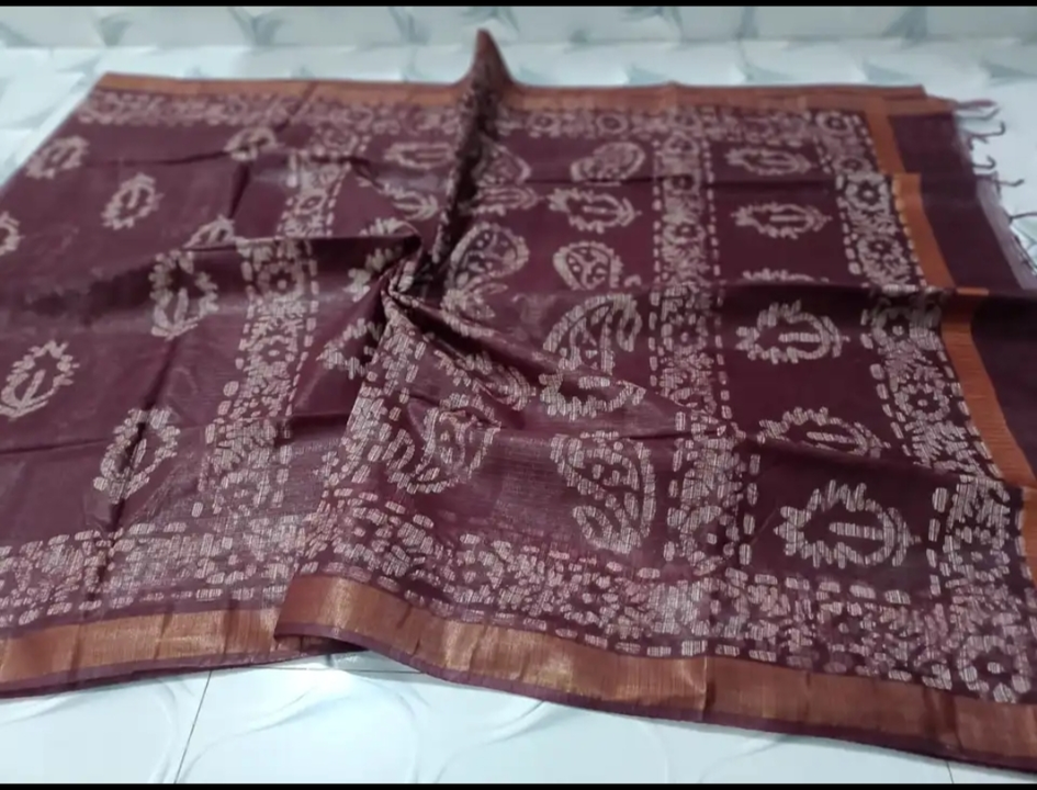 Batik Print Saree book on My contact number 7061152177  uploaded by Weavers gallery on 11/22/2023