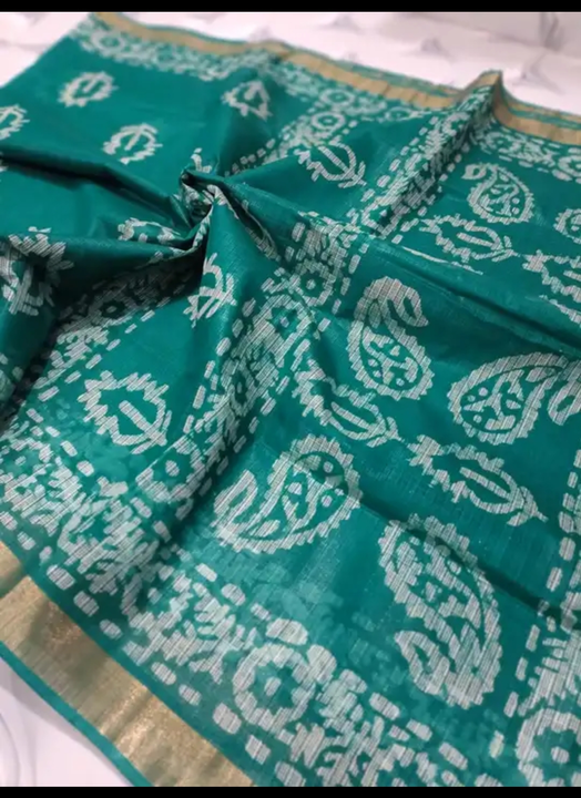 Batik Print Saree book on My contact number 7061152177  uploaded by business on 11/22/2023