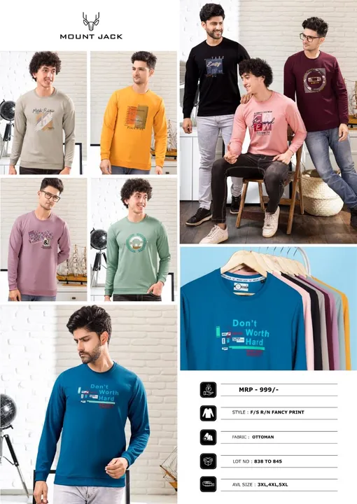 MOUNT JACK Men's Printed Sweatshirt  uploaded by Maharashtra trading company on 11/22/2023