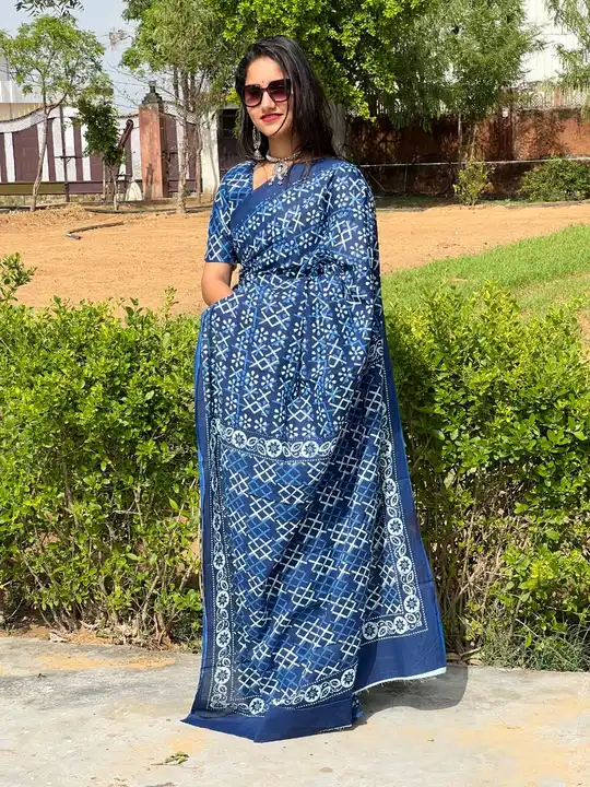 Hand block printed cotton mulmul sarees  uploaded by The print house  on 11/22/2023