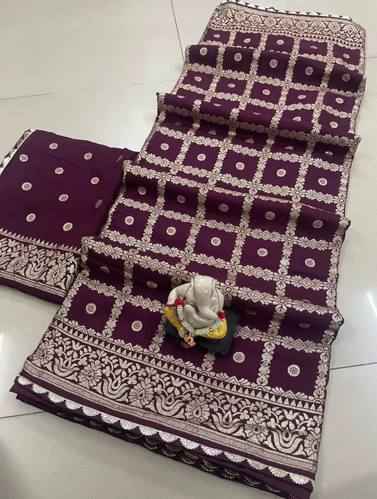 *New Launch*

*👇🏻--: Fabric details :--👇🏻*
_Saree :~_ *Pure viscose Dolla Silk Saree with 🥰 Bea uploaded by business on 11/22/2023