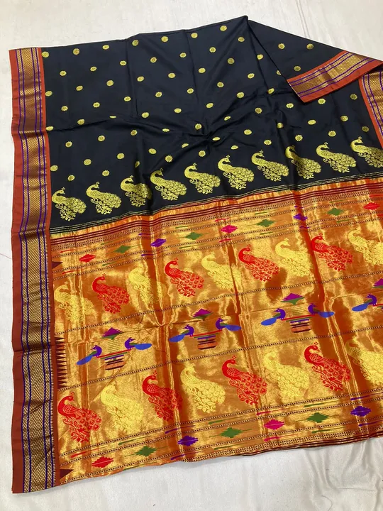 Pure silk handloom paithani  uploaded by SAMARTH PAITHANI WHAT'S UP 8087211077 on 11/22/2023