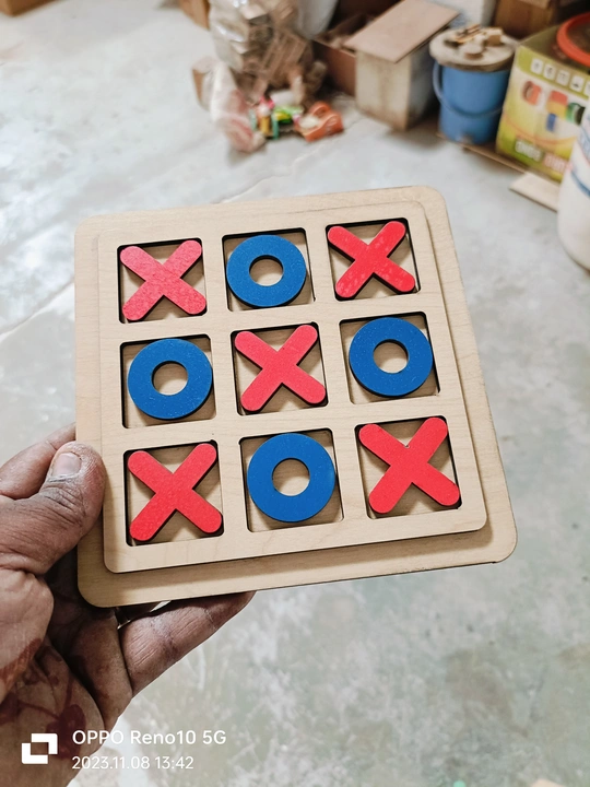 Tic - Tac - Toe wooden game  uploaded by G K engineers on 11/23/2023
