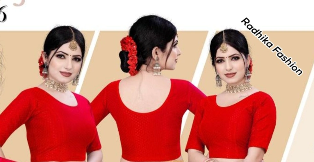 Plain red sleeves Blouse  uploaded by RADHIKA FASHION  on 11/23/2023