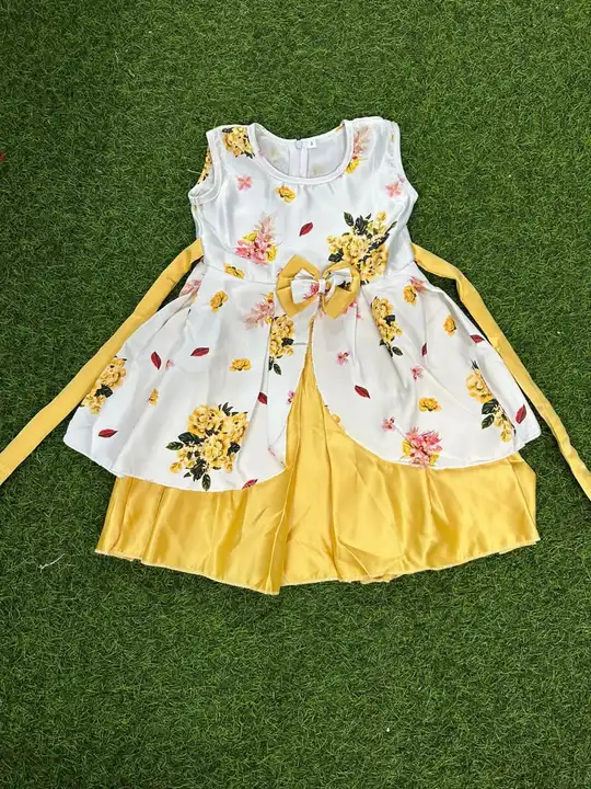 Fancy girls frock 
Fabric mix 
Size 1 years to 7 years 
Quantity 150
*Rate 135* uploaded by Krisha enterprises on 11/23/2023