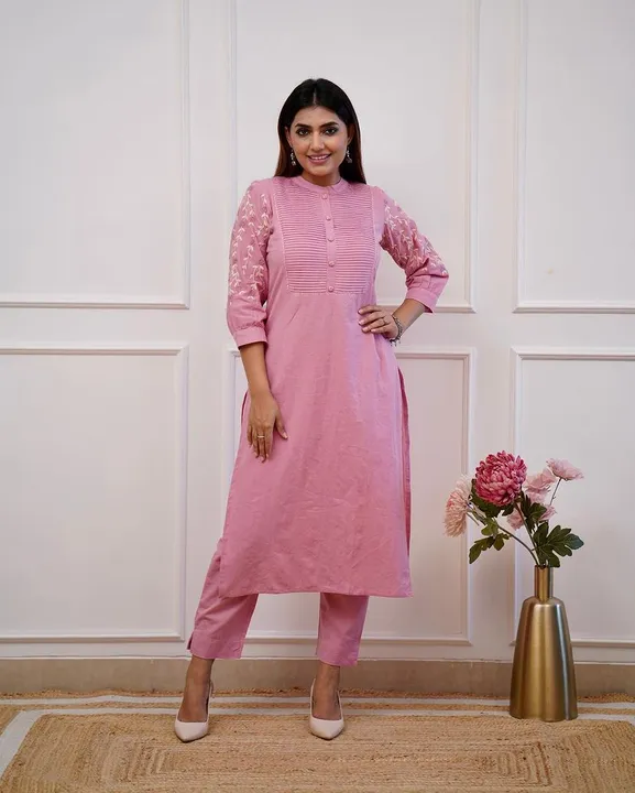 Embroidered kurta pant set  uploaded by business on 11/23/2023