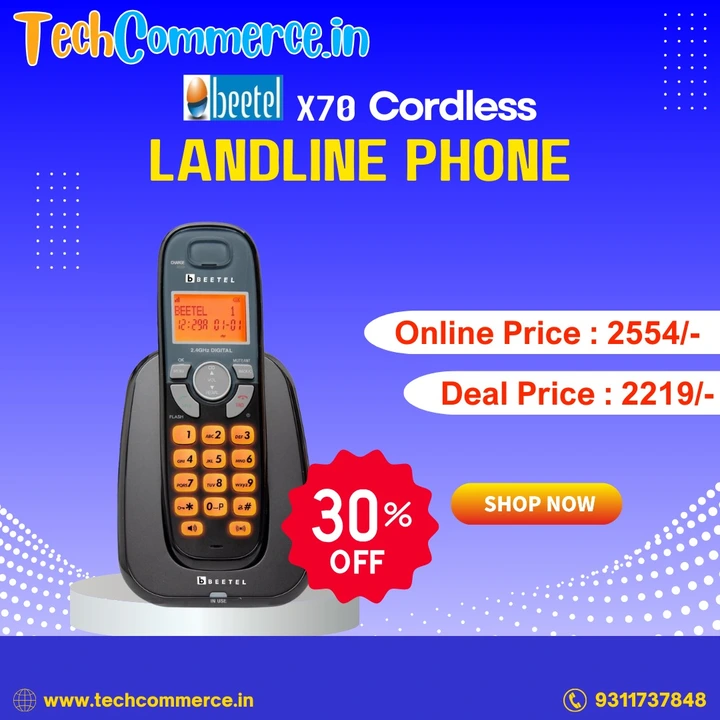 Post image Beetel X70 Cordless Landline Phone
Buy now
#Onlineprice Rs.2554
#specialoffer only Rs.2219/-
Click to Buy
https://bit.ly/49RBV6w


#techcommerce #beetal #cordlessphone #landlinephone #onlineshopping #bestdeals #phone #landline #Business #mobileaccessories #phoneaccessories #techgadgets #Trending