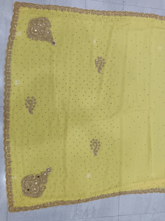 Hand embroidery saree  uploaded by R u zari arts on 11/23/2023