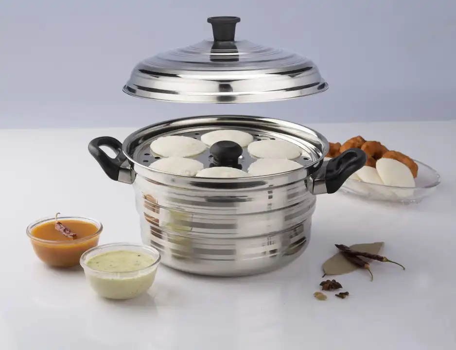 Stainless steel 12pcs idli cooker uploaded by Bharat Traders on 11/24/2023