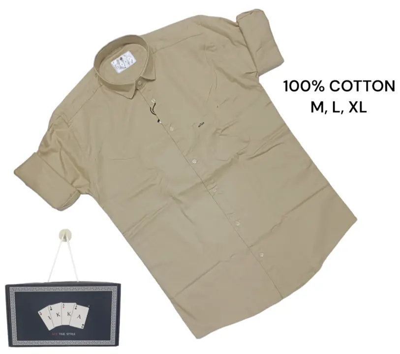 ♦️♣️1KKA♥️♠️ EXCLUSIVE 100% COTTON SOLID BOX PACKING SHIRTS FOR MEN uploaded by Kushal Jeans, Indore on 11/24/2023