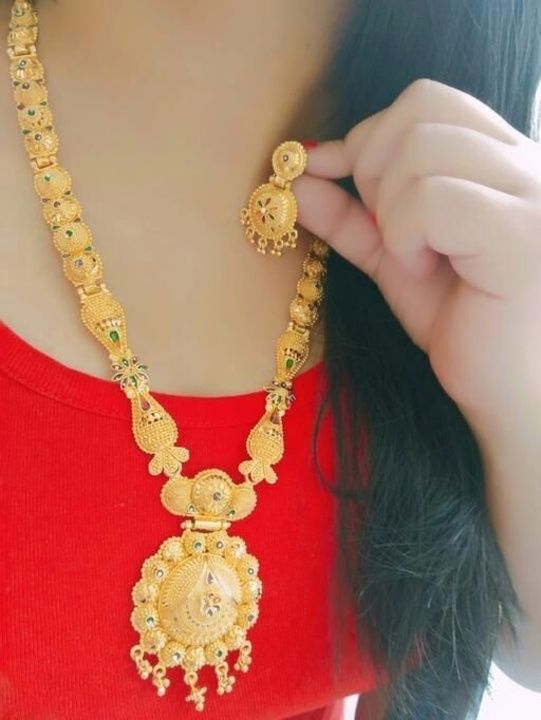 💰Women'S One Gram Gold Jewellery Set uploaded by business on 3/23/2021