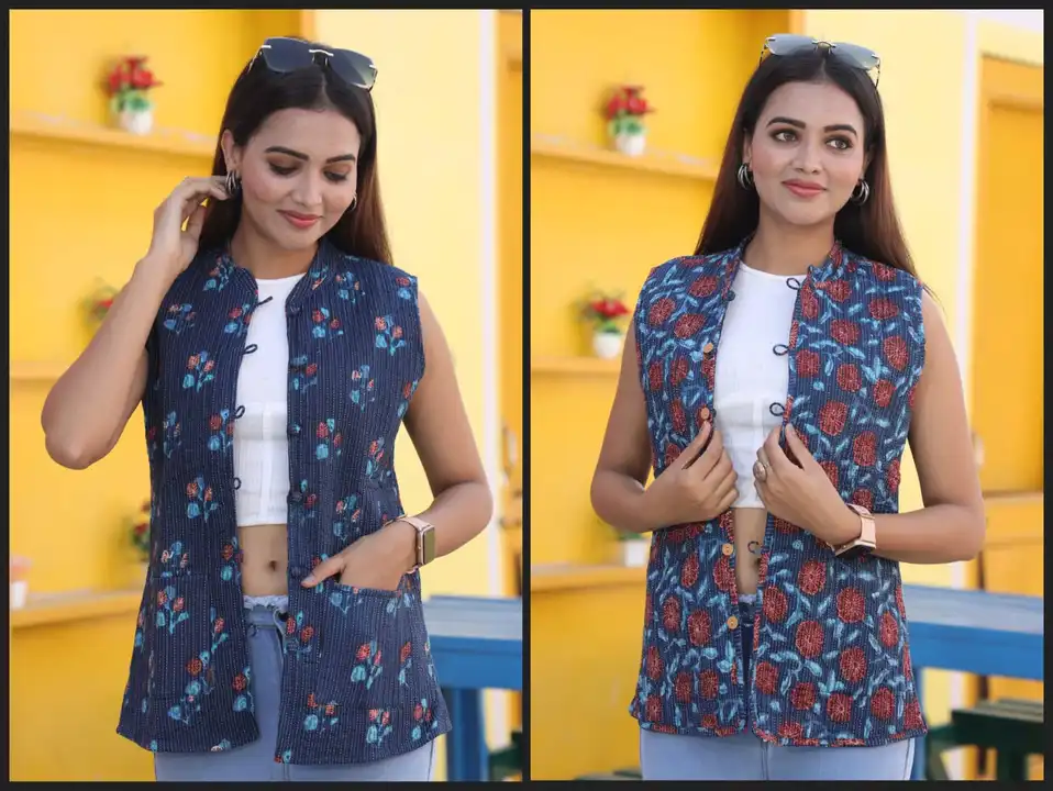 🤩🤩 *All New Exclusive Collection of Hand Block Printed Cotton 'Quilted' ( Reversible ) Sleeveless  uploaded by VASTRAA on 11/25/2023