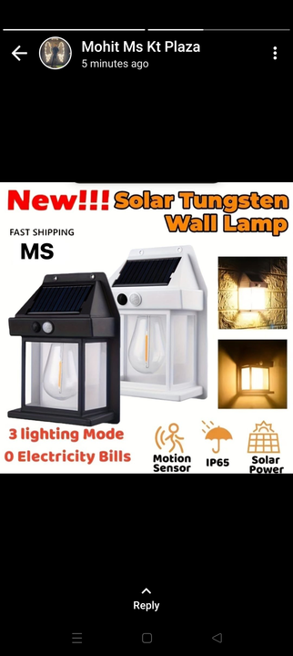 Solor led wall lemp m7874222110 uploaded by Life track on 11/25/2023