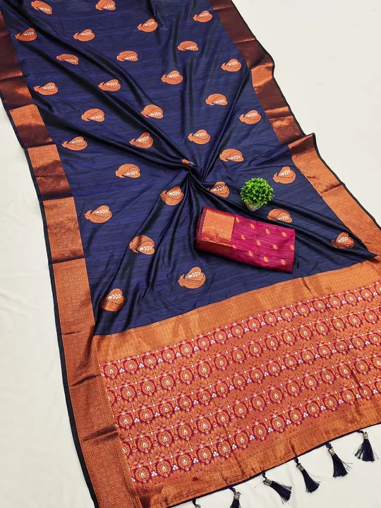 Zari weaving motifs &zari weaving rich pallu soft silk saree uploaded by business on 11/25/2023