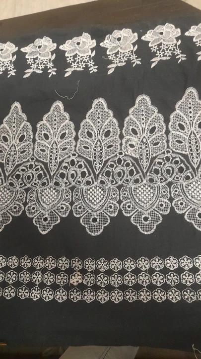Coloured Embroidery fabric per meter /bada panna uploaded by Aadishakti enterprises on 11/25/2023