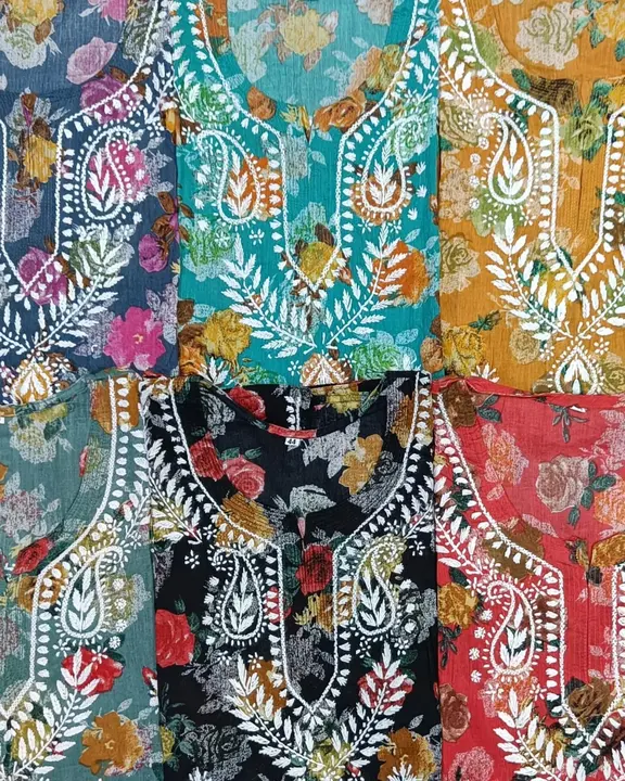 Short top
Fabric mul mul cotton
Length 32 
Size 38 to 46 
Printed work. Mob no 8318704348.. uploaded by Msk chikan udyog on 11/25/2023