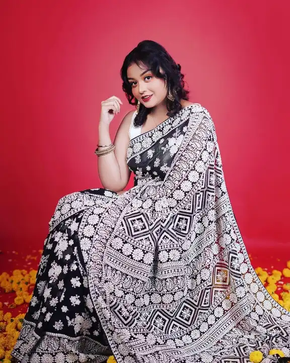 Havy party wear saree uploaded by business on 11/25/2023