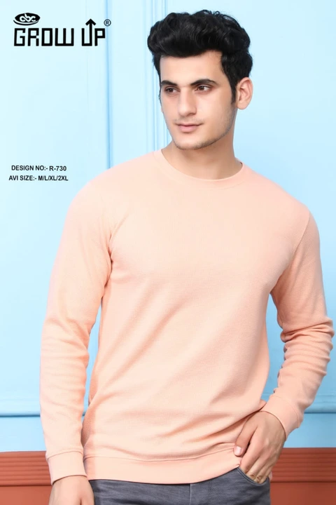 GROW UP Men's Knitted Sweatshirt RN-FS  uploaded by Maharashtra trading company on 11/26/2023
