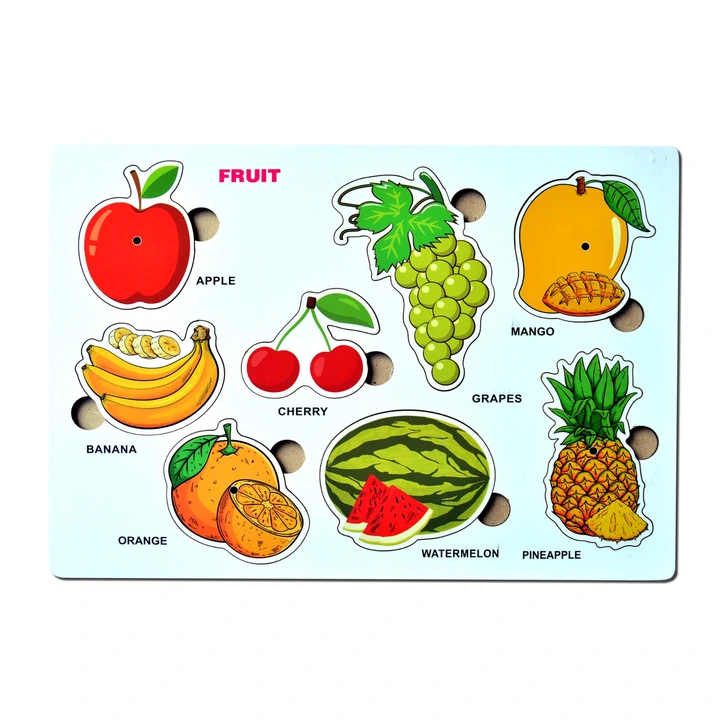 Wooden educational fruit puzzle  uploaded by G K engineers on 11/26/2023