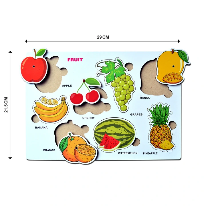 Wooden educational fruit puzzle  uploaded by G K engineers on 11/26/2023